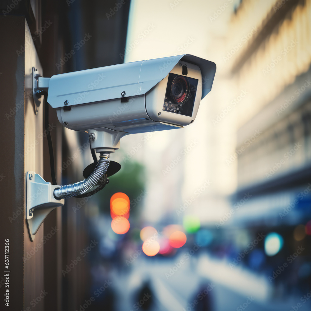 Big brother is watching you: Security camera in the city Big brother is watching you: Security camera in the city