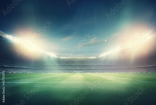 illuminated stadium