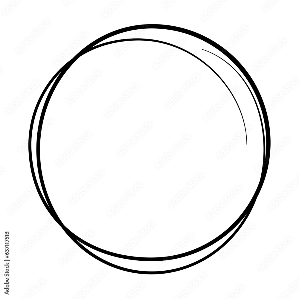 Vector illustration of hand drawn circle Vector illustration of hand drawn circle