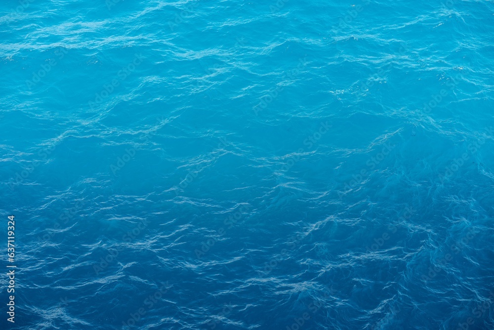 Closeup shot of the aqua sea water surface