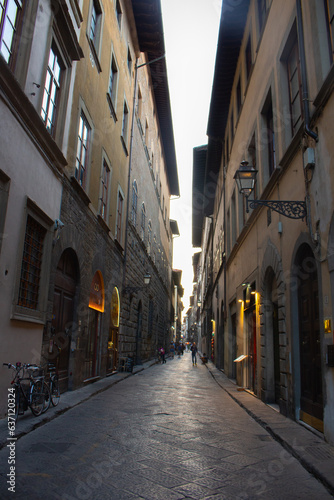 old historic narrow alley in Florance Italy