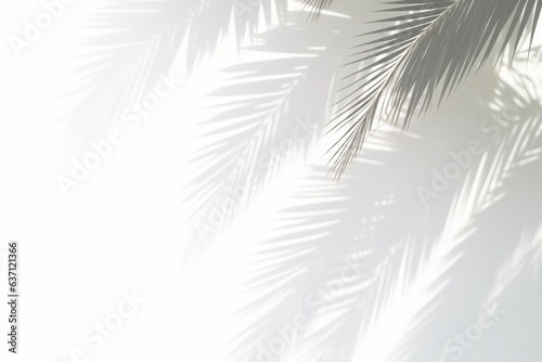 palm leaf shadow  background with tropical leaves shadows