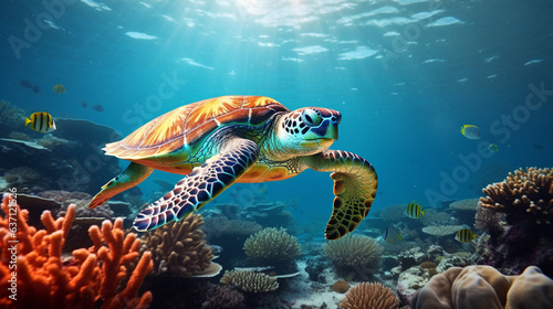 Turtle_swims_in_the_corals_underwater