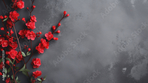 Twig_of_elegant_small_red_decorative_flowers