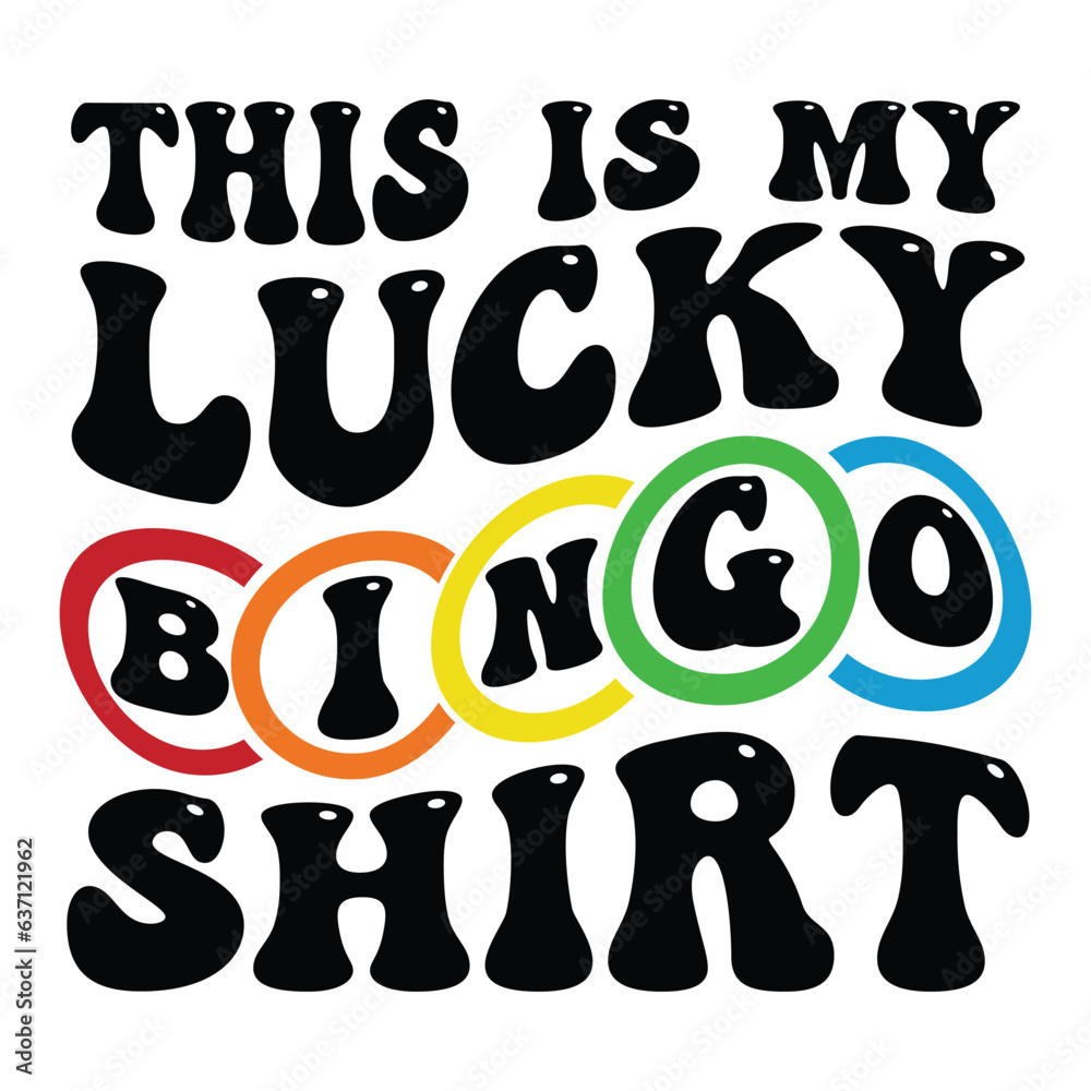 This is my lucky bingo shirt Retro SVG