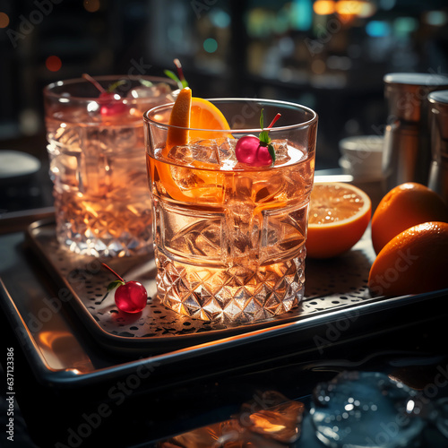 Bunte Cocktails auf dem Tisch, Farbenfrohe Getränke-Auswahl, Vielfältige Mixgetränke, Lebendige Cocktail-Vielfalt