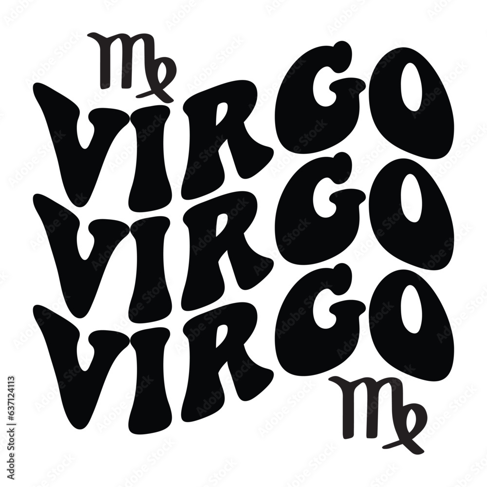 Virgo zodiac Retro SVG Virgo zodiac Retro SVG
