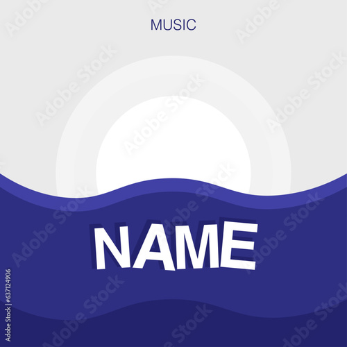 Blue cover for a playlist or music album