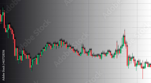 Forex trading graph in graphic concept suitable for financial investment or Economic trends business idea and all art work design. Abstract finance background. Vector illustration
