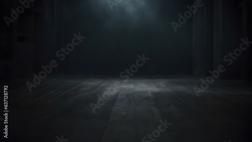Photo of a dimly lit room with a single source of light shining from the ceiling © Usman
