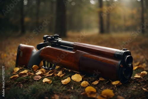 Photo of a rifle in the wilderness