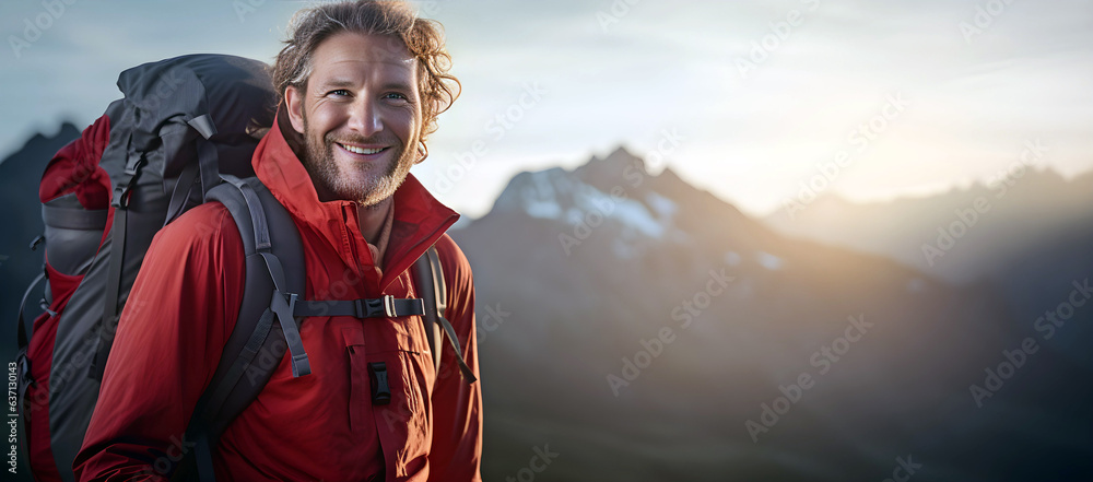 man hiker in the mountains man hiker in the mountains