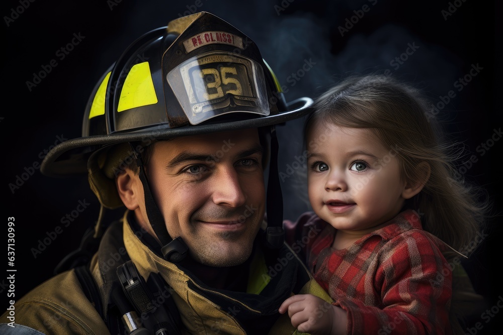 Courageous Firefighter Bonding: Parent-Child Unity in Scaled Gear Courageous Firefighter Bonding: Parent-Child Unity in Scaled Gear