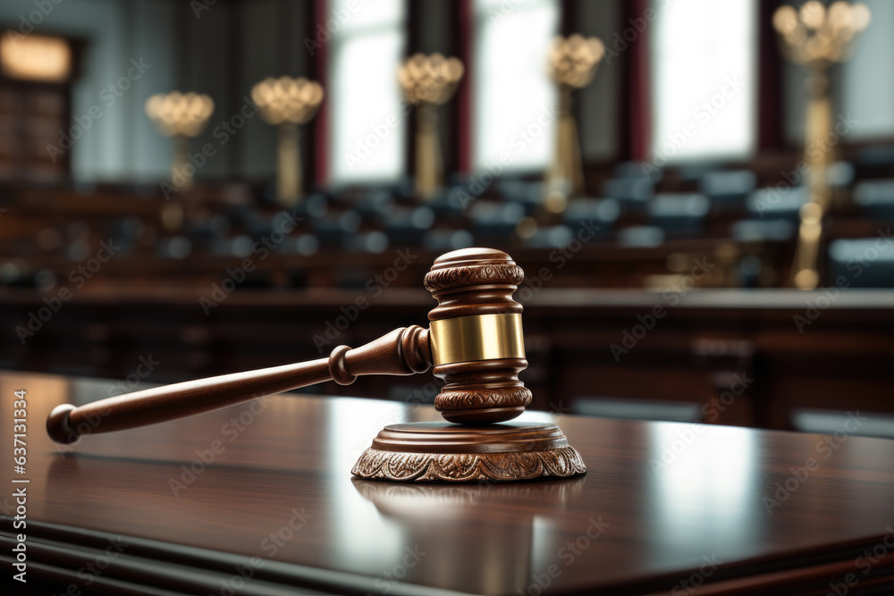 Closeup of wooden gavel in a court of law Closeup of wooden gavel in a court of law