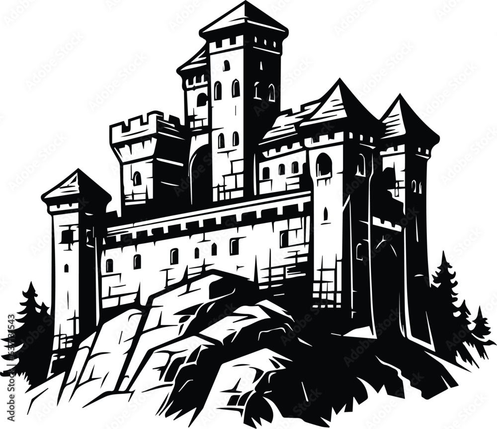 Castle Vector Logo Art