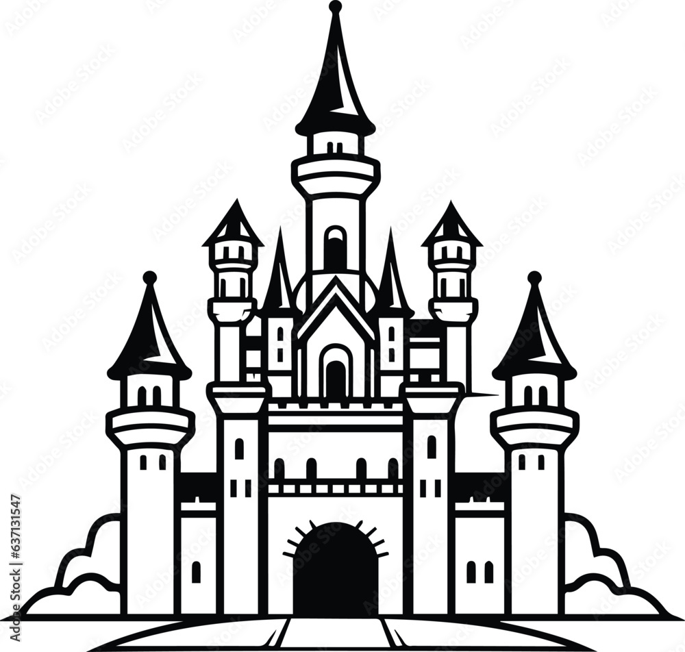 Castle Vector Logo Art