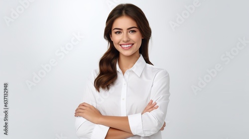 Confident Businesswoman Standing with a Smile