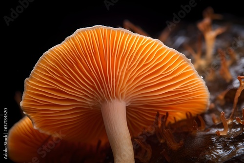 Autumnal Beauty: Gilled Mushroom Close-up photo