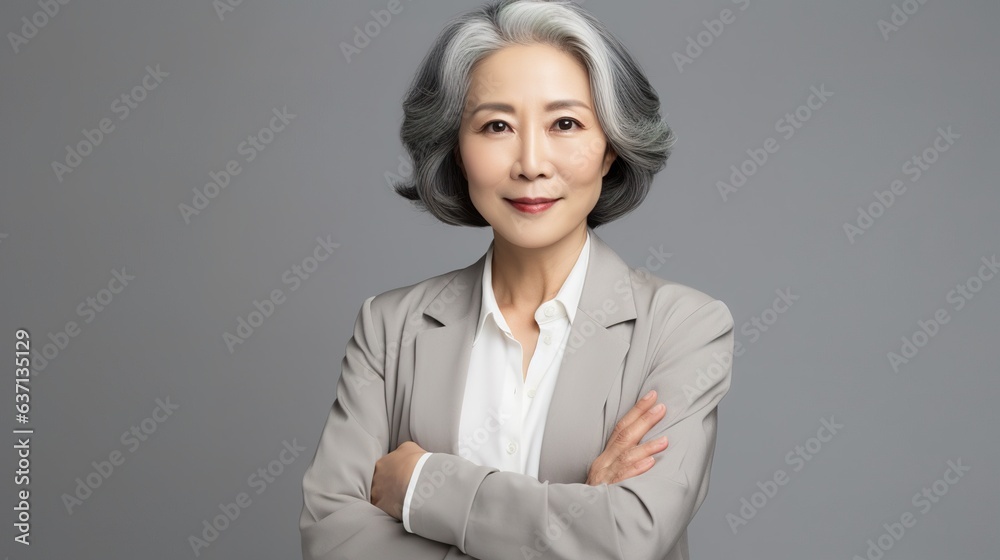 Smiling brunette businesswoman in a suit with her hair down Smiling brunette businesswoman in a suit with her hair down