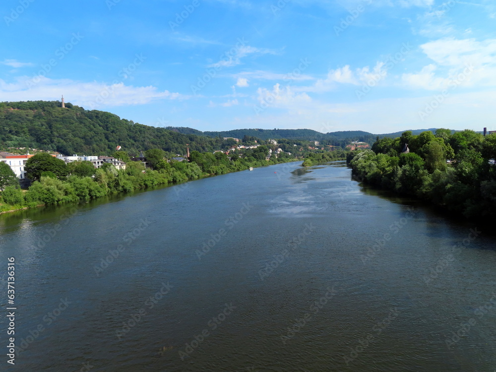 landscape with river in trier germany