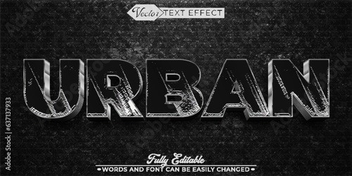 Dark Worn Urban Vector Editable Text Effect Template