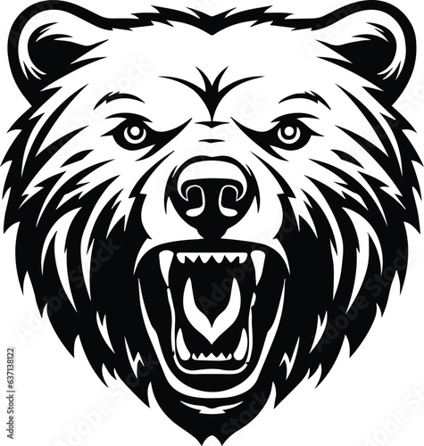 Fototapeta Naklejka Na Ścianę i Meble -  Wild Bear Vector Logo Art