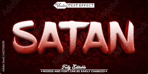 Horror Satan Vector Editable Text Effect Template
