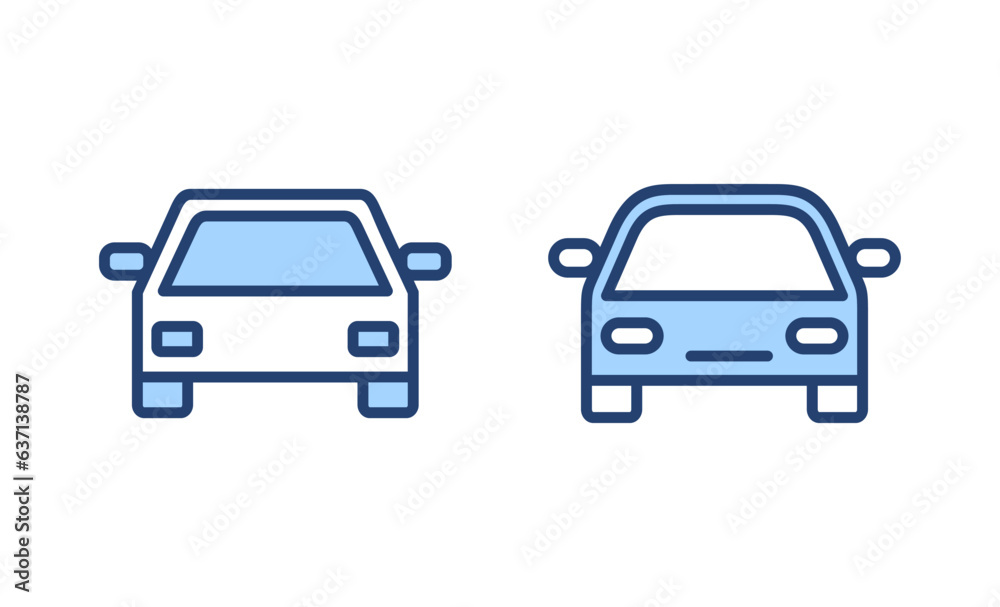 Car icon vector. car sign and symbol. small sedan