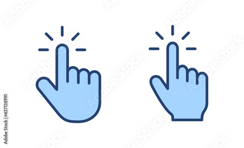 Hand cursor icon vector. cursor sign and symbol. hand cursor icon clik