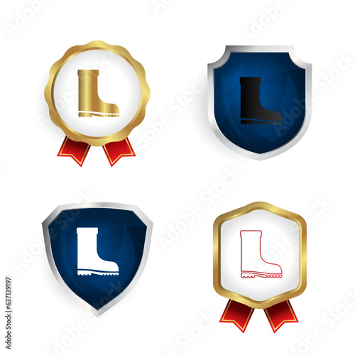 Abstract Gumboot Badge and Label Collection