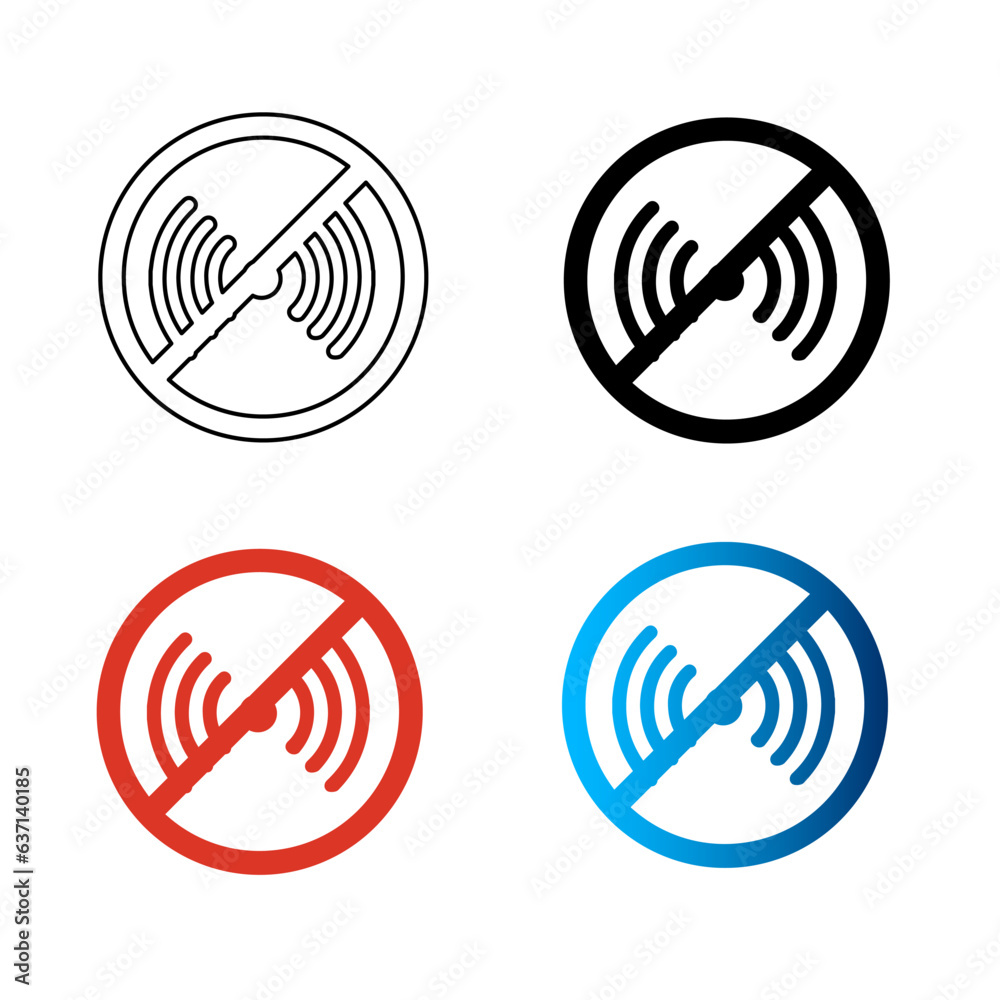 Abstract No Signal Silhouette Illustration Abstract No Signal Silhouette Illustration