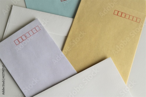 封筒色々　背景　イメージ