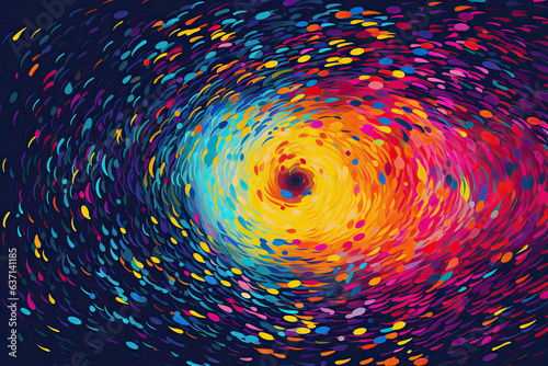 Colorful psychedelic circular wave background wallpaper © gridspot