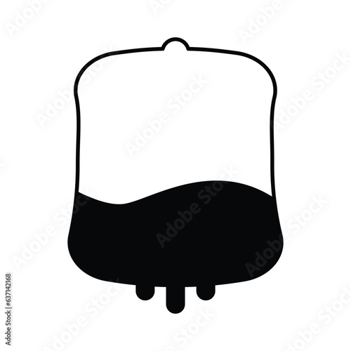 Blood Bag  icon isolated on white background. blood bag vector illustration 