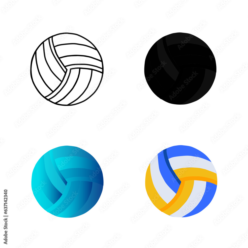 Abstract Volleyball Silhouette Illustration