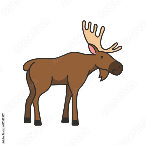 Reindeer icon. Cartoon illustration of reindeer vector icon for web