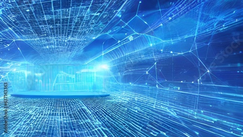 Abstract circuit board futuristic technology processing background