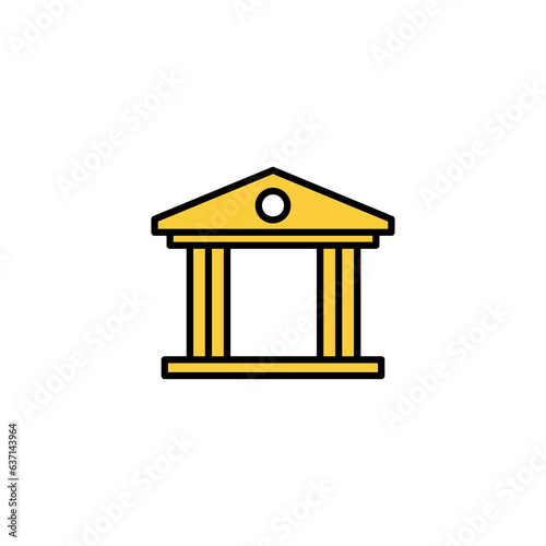 Bank icon vector for web and mobile app. Bank sign and symbol, museum, university