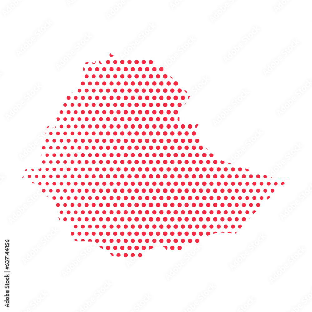 Vector Ethiopia Dotted Map Illustration