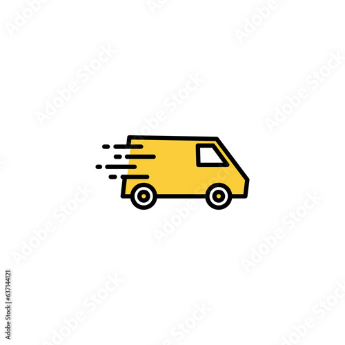 Delivery truck icon vector for web and mobile app. Delivery truck sign and symbol. Shipping fast delivery icon