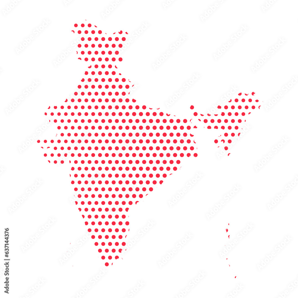 Vector India Dotted Map Illustration
