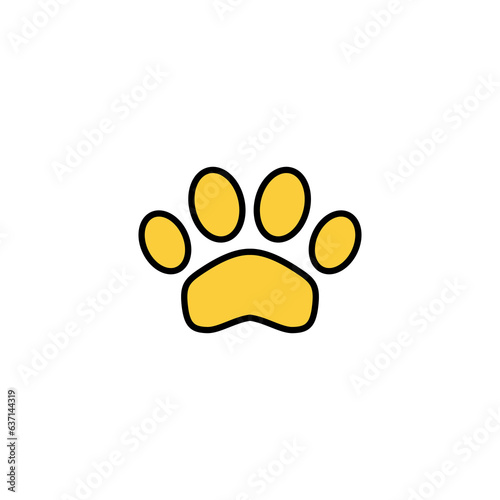 Paw icon vector for web and mobile app. paw print sign and symbol. dog or cat paw