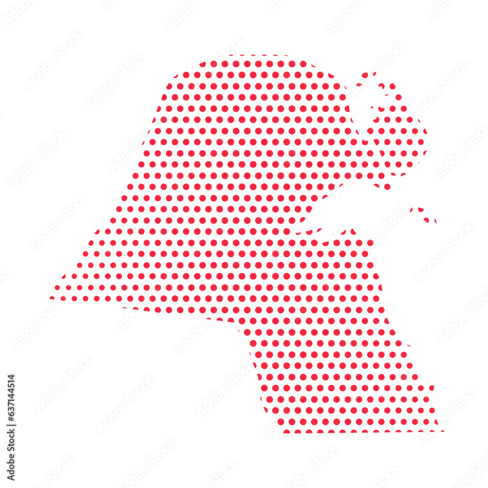Vector Kuwait Dotted Map Illustration