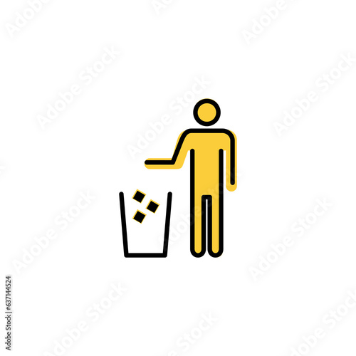 Trash icon vector for web and mobile app. trash can icon. delete sign and symbol.