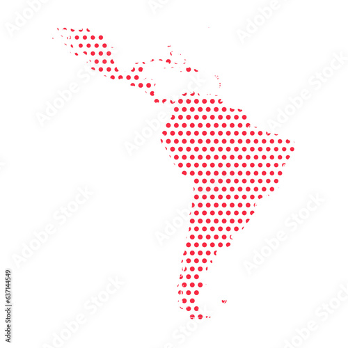 Vector Latin America Dotted Map Illustration