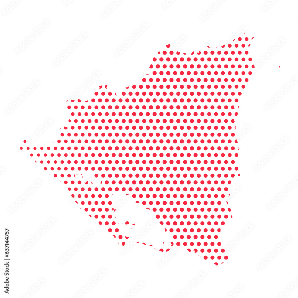 Vector Nicaragua Dotted Map Illustration