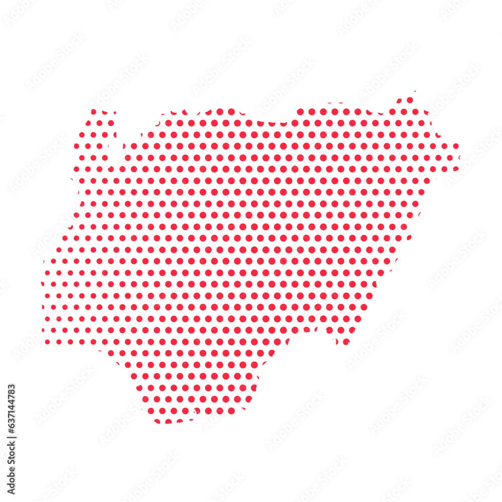 Vector Nigeria Dotted Map Illustration