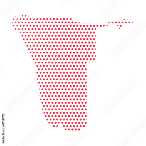 Vector Namibia Dotted Map Illustration