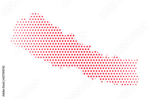 Vector Nepal Dotted Map Illustration