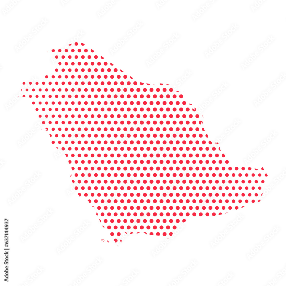 Vector Saudi Arabia Dotted Map Illustration